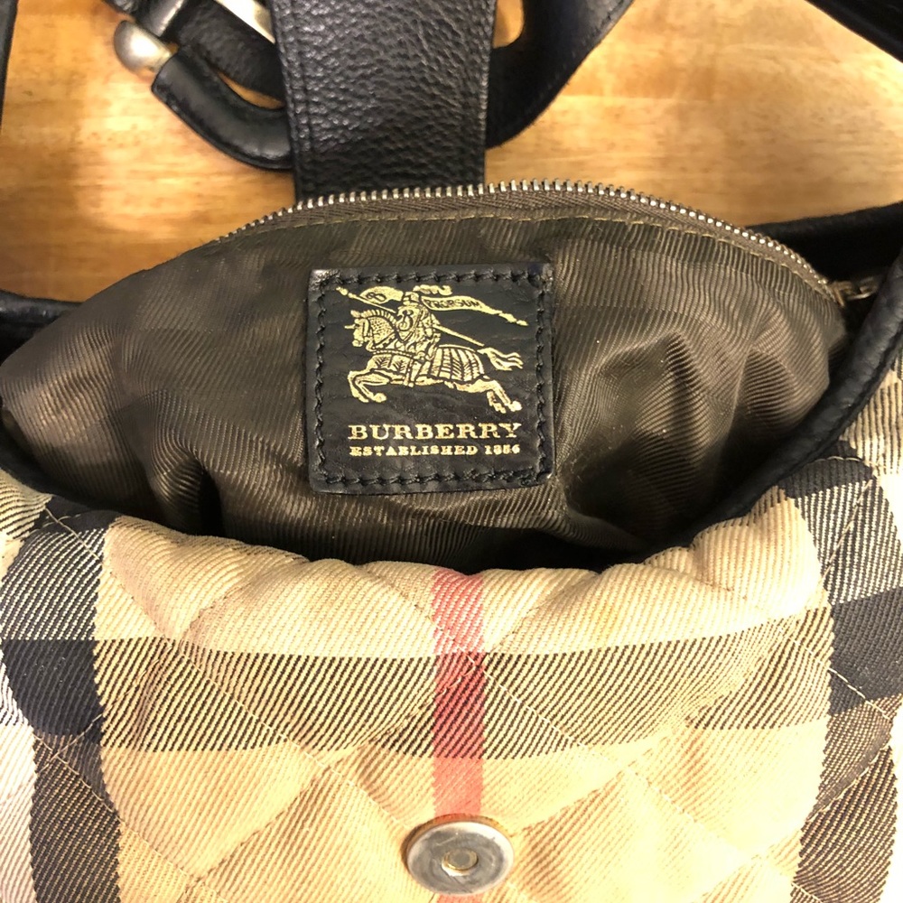 Burberry Prorsum Quilted Nova Check/Leather Hobo - Picture 3 of 3